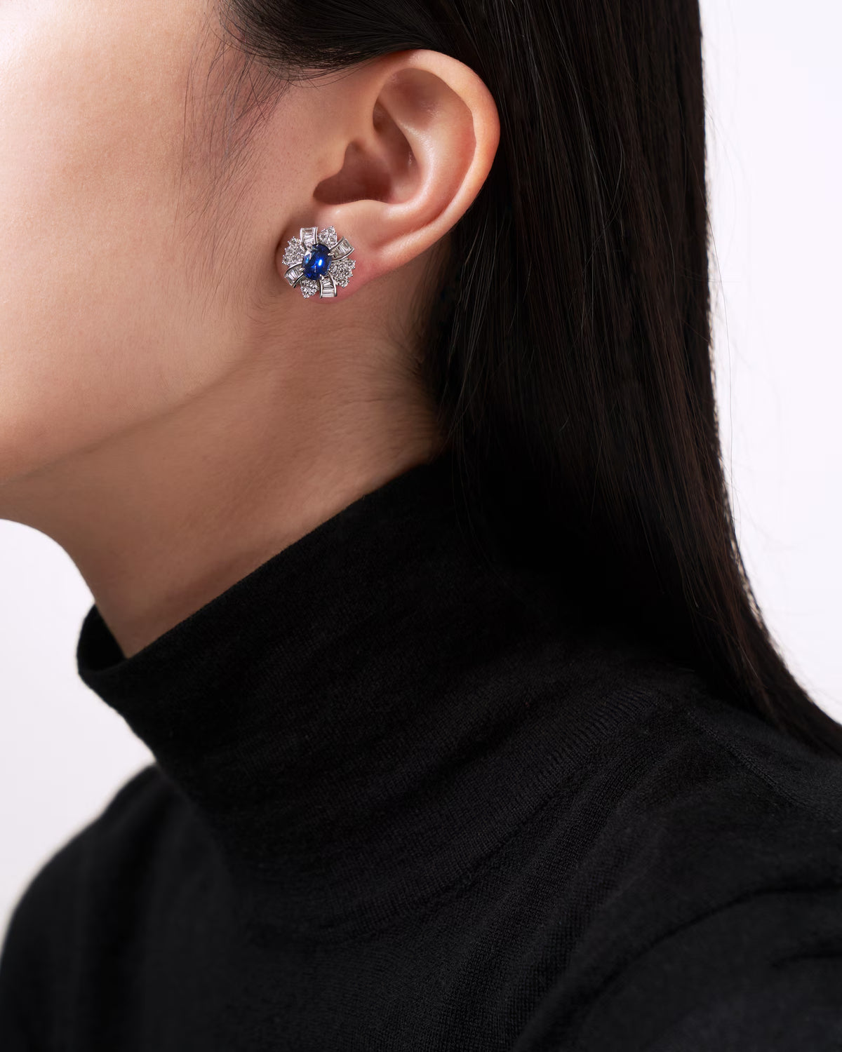 SAPPHIRE DIAMOND EARRINGS