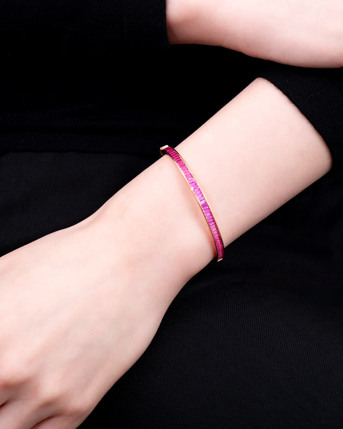 PINK SAPPHIRE BANGLE