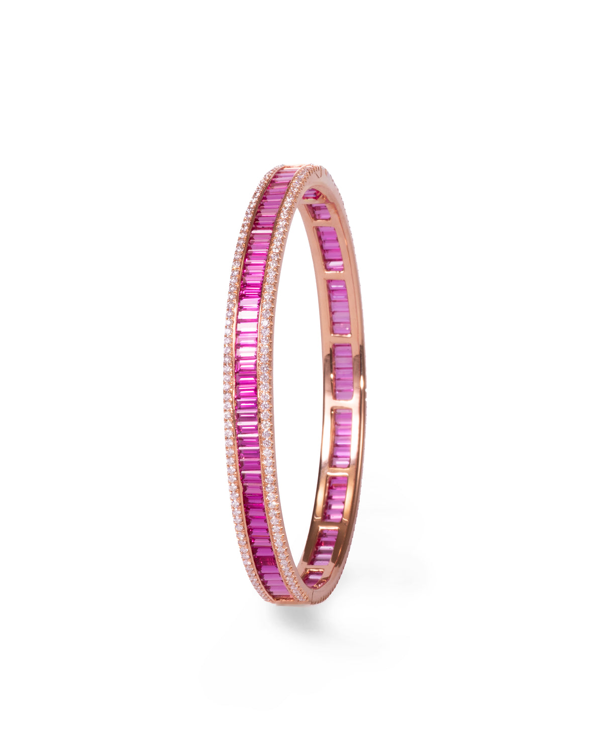 PINK SAPPHIRE DIAMOND BANGLE