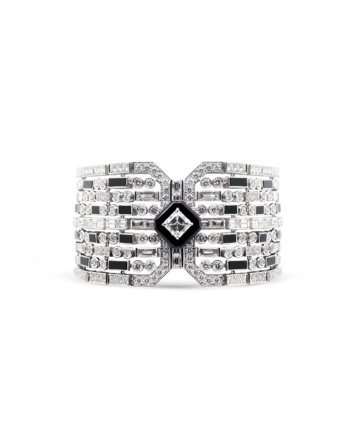 DIAMOND BLACK ONYX CHANDELIER  BANGLE