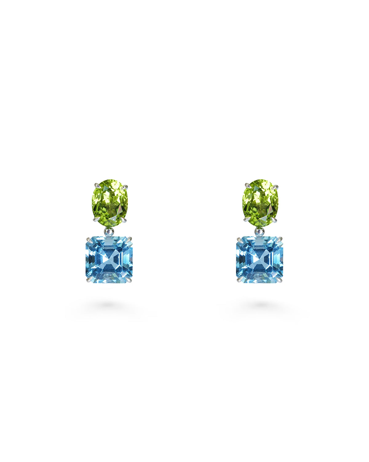 AQUAMARINE PERIDOT EARRINGS