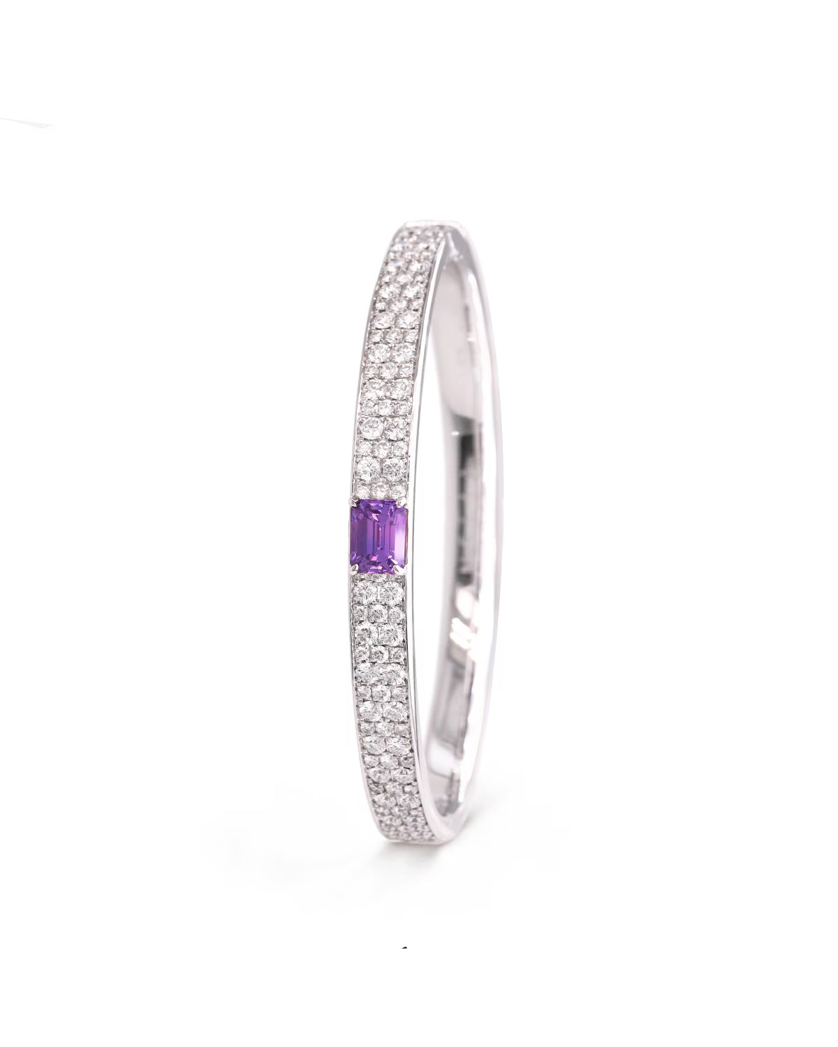 PURPLE SAPPHIRE DIAMOND BANGLE