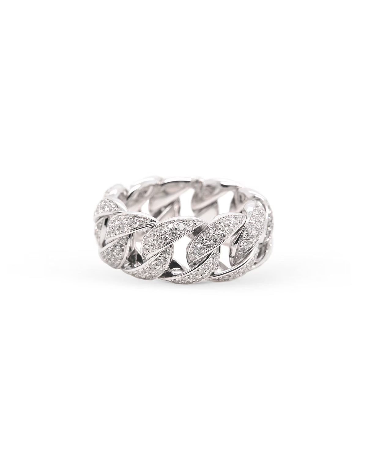 DIAMOND CUBAN LINK RING