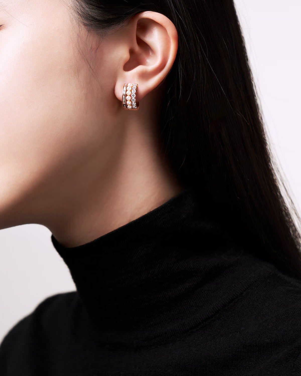 DIAMOND PEARL EARRINGS