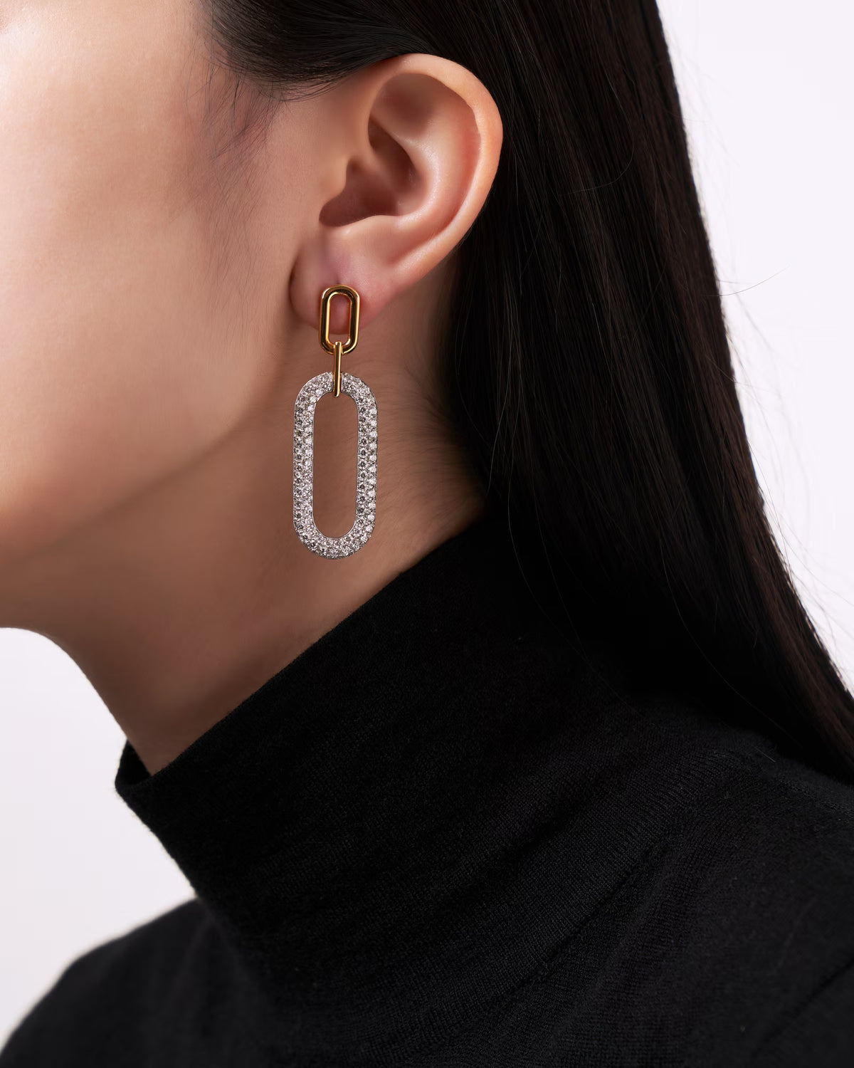 DIAMOND LINK EARRINGS